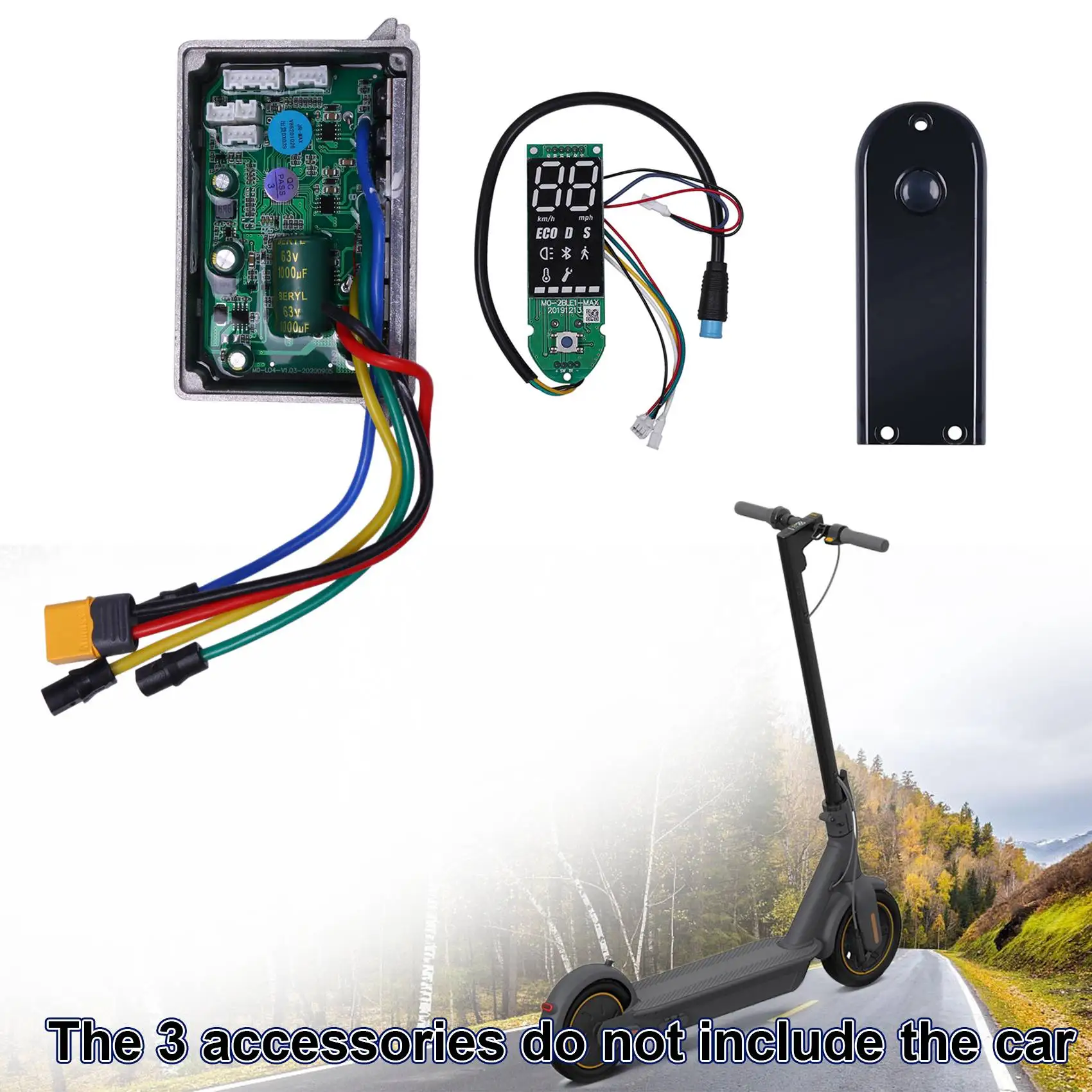 Electric Scooter Control Board Assembly Dashboard Display Panel Parts Replacement Dashboard Cover for Ninebot MAX G30