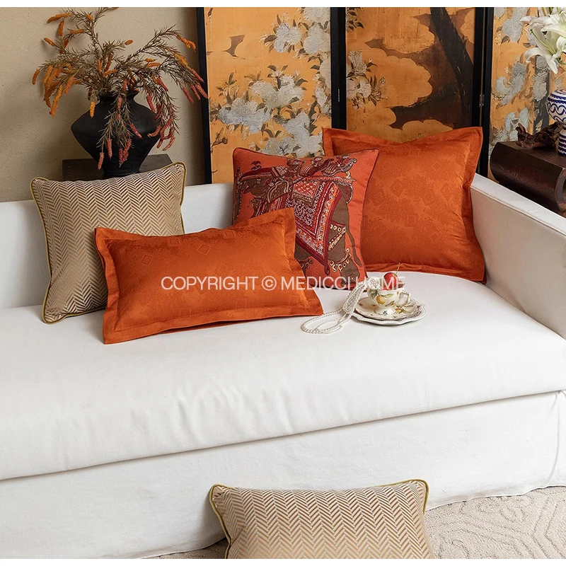 Medicci Home Ethnic Style Decorative Cushion Covers Southeast Asia Lucky Elephant Embroidered Throw Pillow Cases Ready For Ship