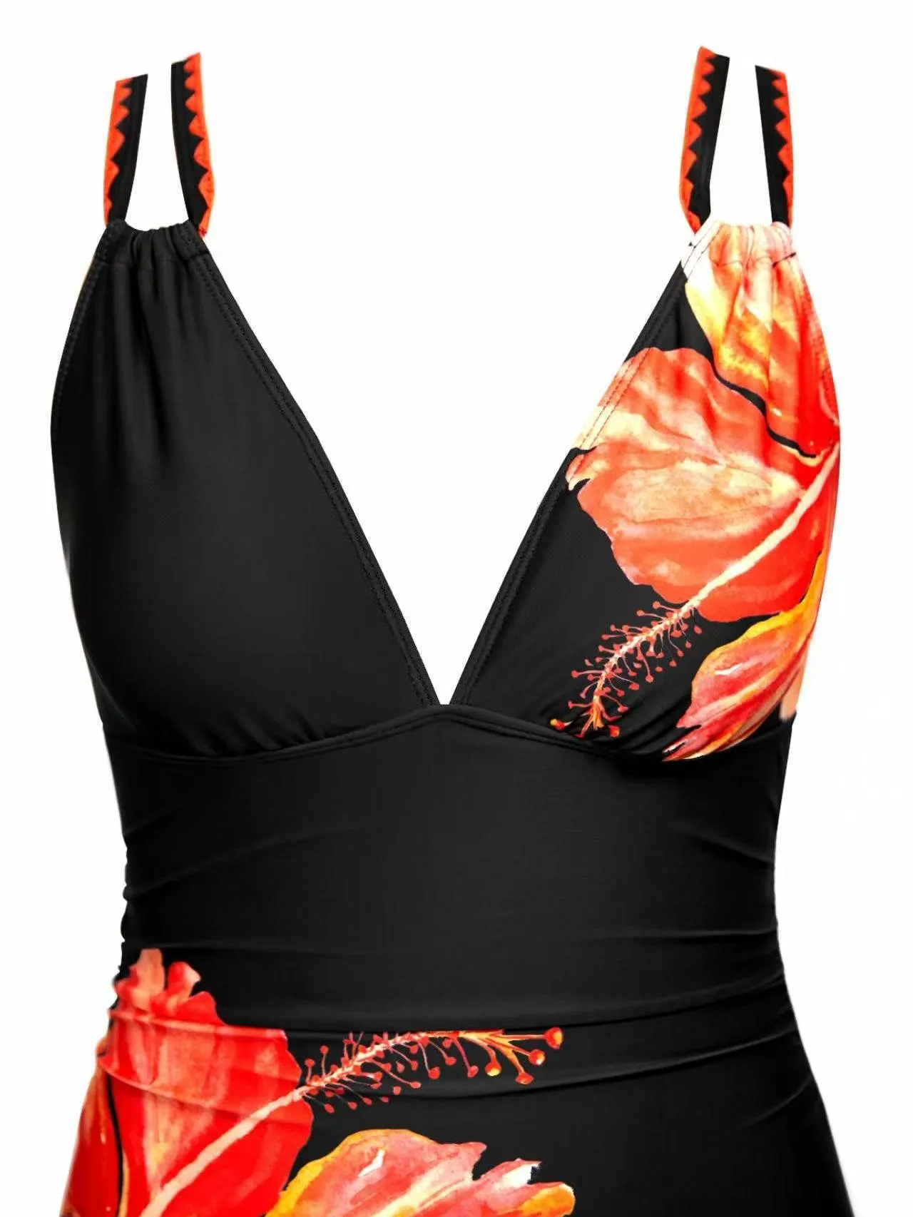 

Women Bikini Floral Print Swimwear 2026 Women's Bikinis V Neck Ruched Waist Swimsuit Cut Out Back Two Piece Swimsuit