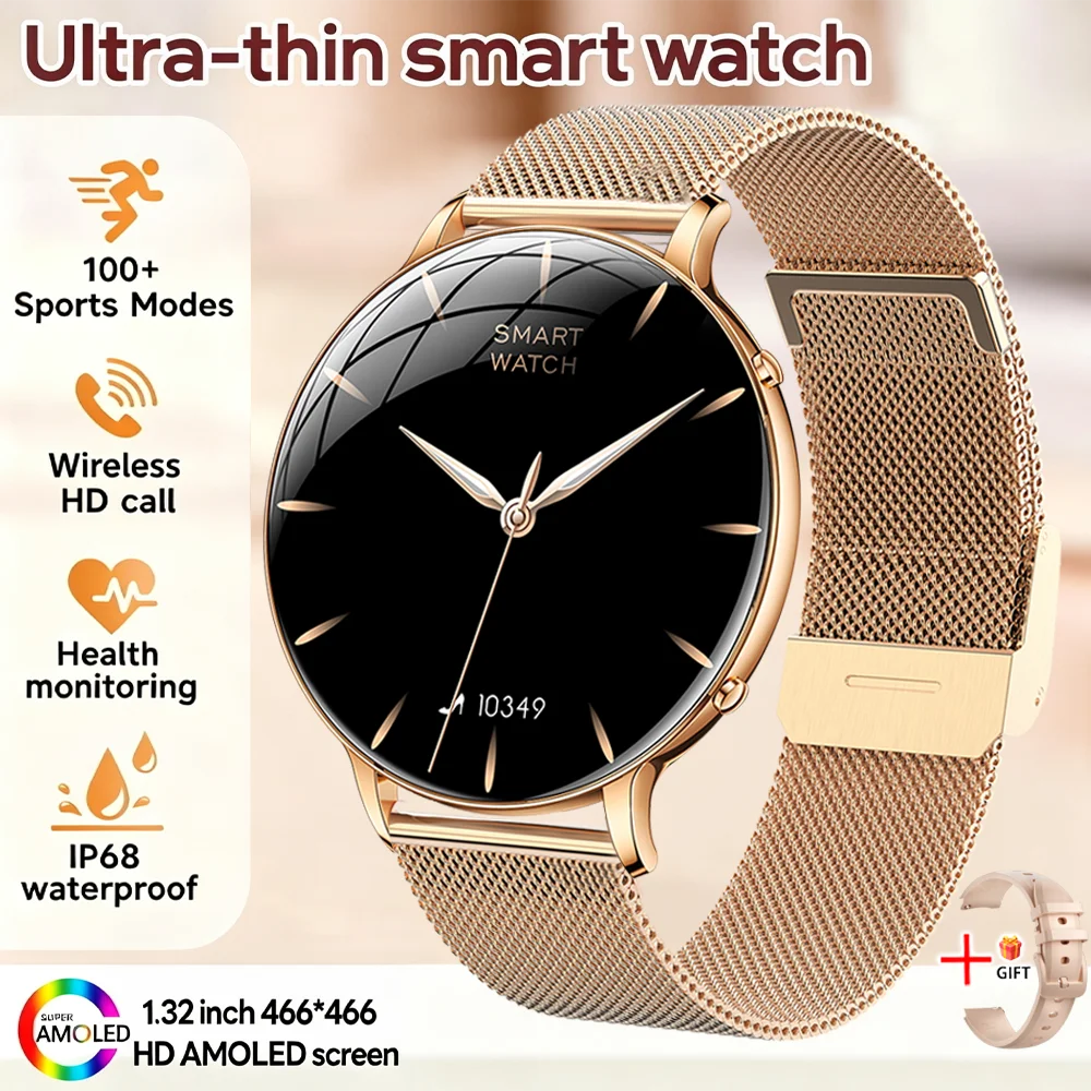 2026 New Model Smart Watch with AMOLED High-Definition Screen, IP68 Water Resistance, Heart Rate Monitoring, Ultra-Thin Smart Wa