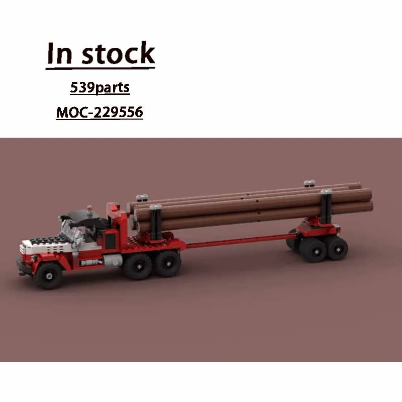 

MOC-231558 Giant Logging Truck with Trailer 698 Pieces Building Block Toy Gift for Boys, Children, Birthday, and Christmas