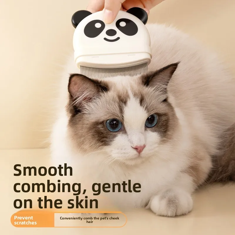 Special needle comb for pet dogs and cats, one-click hair removal, flea and lice removal, fine-toothed, round and fluffy comb