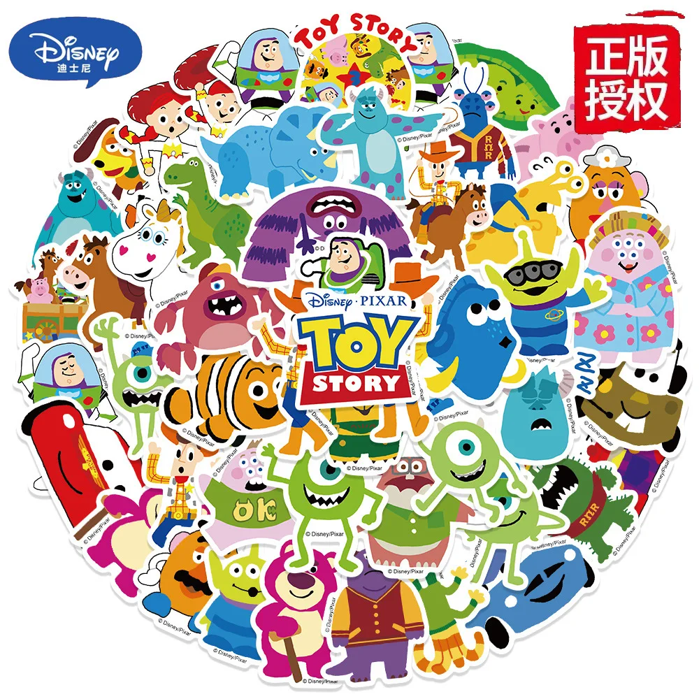 10/50PCS Pixar Animation Collection Stickers For Scrapbook Diary Laptop Guitar Cup Skateboard Graffiti Decal Fun Classic Toys