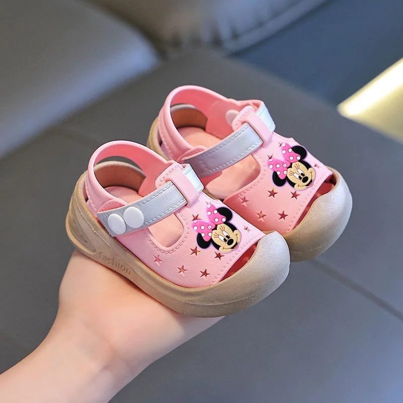 

Soft Sole Boys and Girls Beach shoes Disney Mickey Mouse Non-slip Summer Breathable slippers Toddler Shoes Baby Sandals