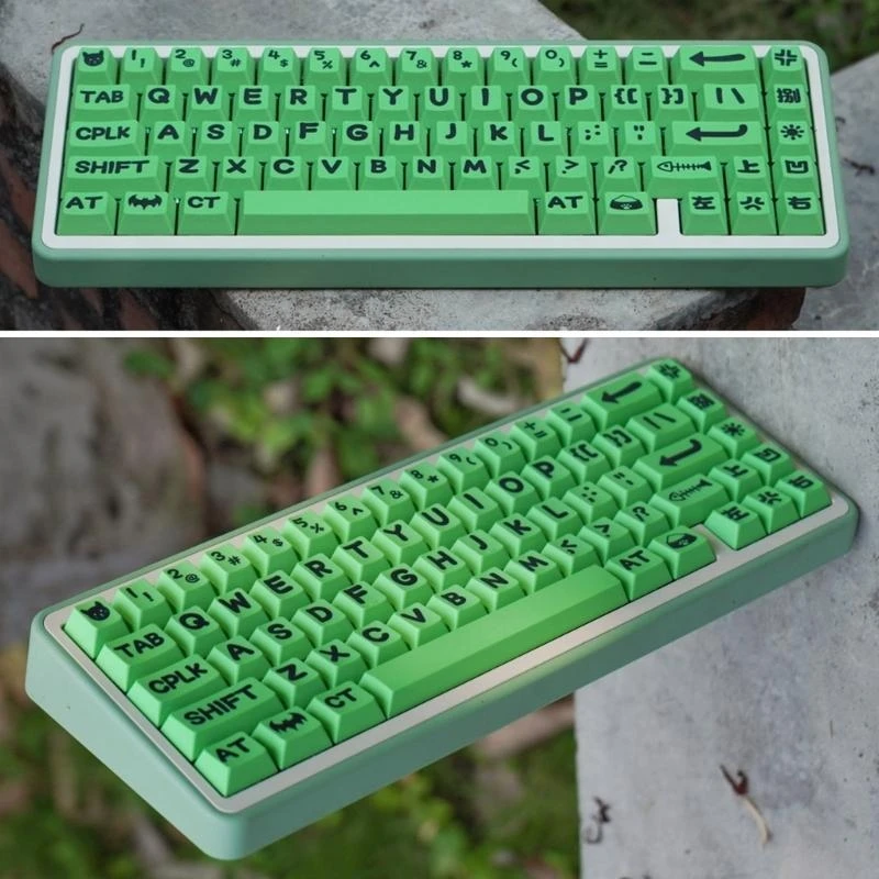 H7BA 138Keys Full Set Big Letter PBT Dye Sub Keycap Animal Party Cherry Profile Cover
