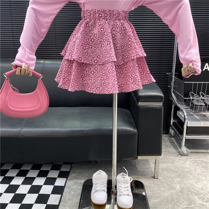 

New 2022 fashion Designer new style Famous brand Sweet high waist floral skirt A-line fishtail skirt Puffy cake skirt