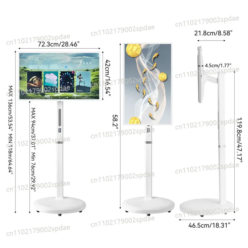 Portable 32 Inch Touch Screen Smart Television 8 Core 8GB 128GB WiFi Screen Casting Home TV With Remote Control Bracket