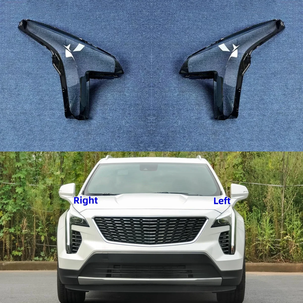 

For Cadillac XT4 2018 2019 2020 2021 2022 2023 Auto Accessory Replace A Transparent PC Car Lights Shell Headlight Lens Cover