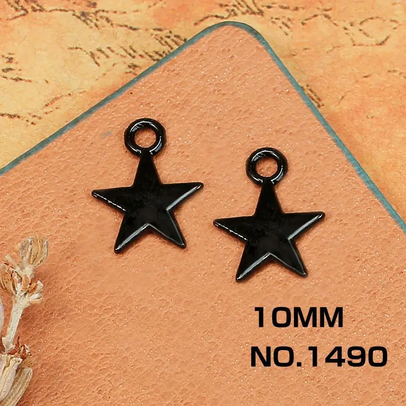 Black Star Moon Mask Skull 5/10pcs Pendant Wings Alloy Dark Style New In DIY Handcraft Use for Necklace Jewellery Making