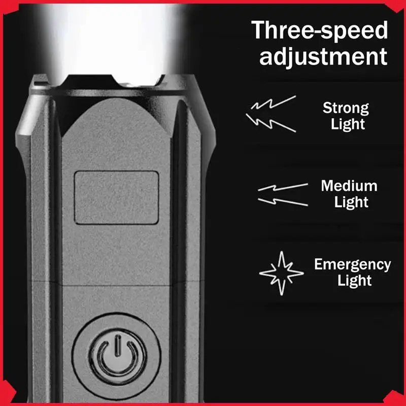 

B17B Персиковый фонарик, мощный светодиодный фонарик, перезаряжаемый масштабируемый фонарик, супер яркий с высоким люменом, для домашнего кемпинга