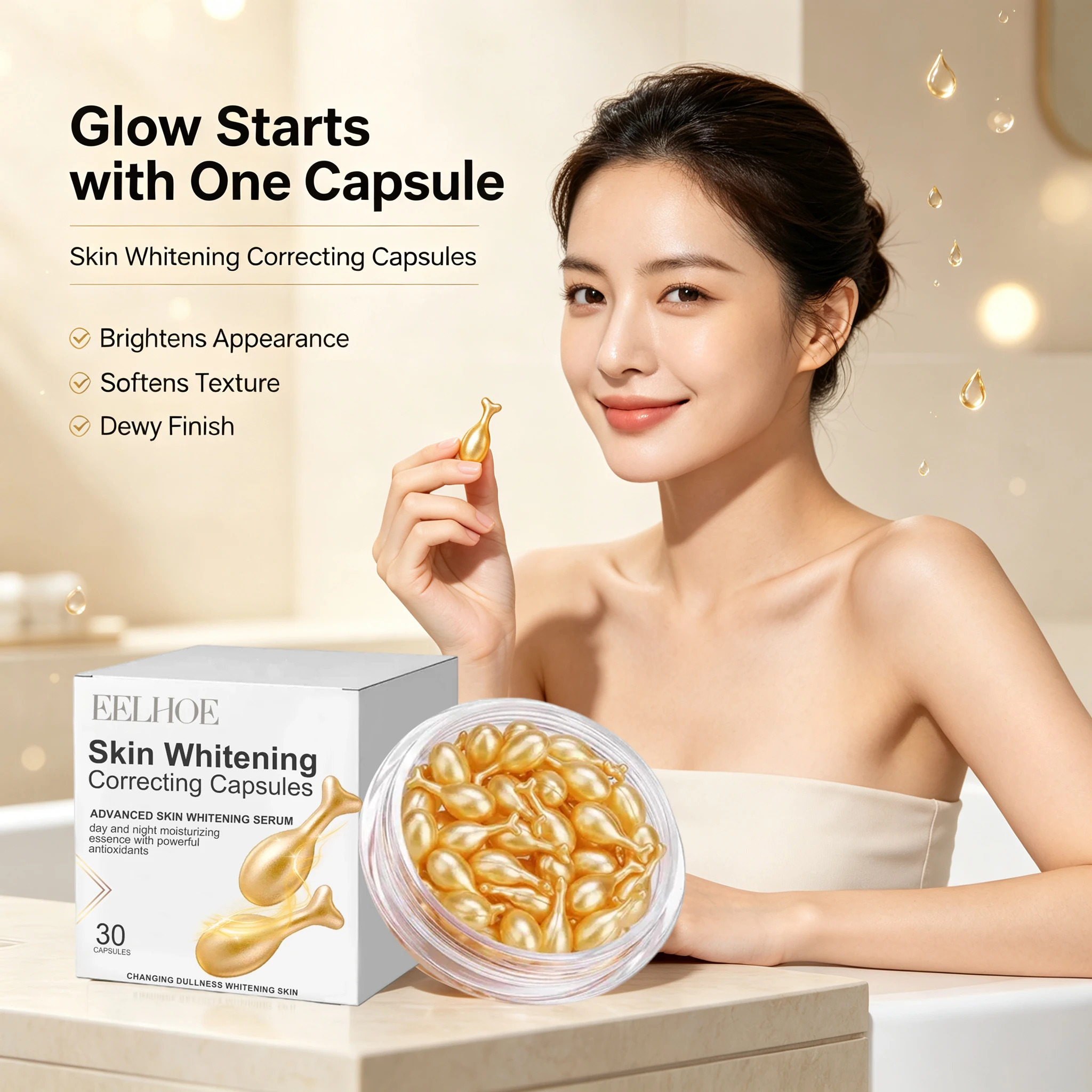 Luxury Skincare Korea - Kojic Acid Capsule Essence Facial Brightening