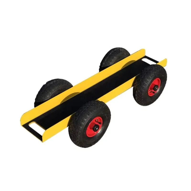 

Heavy duty tyre transport trolley 4 wheel trolley 300 kg capacity dry wall panel mobile trolley