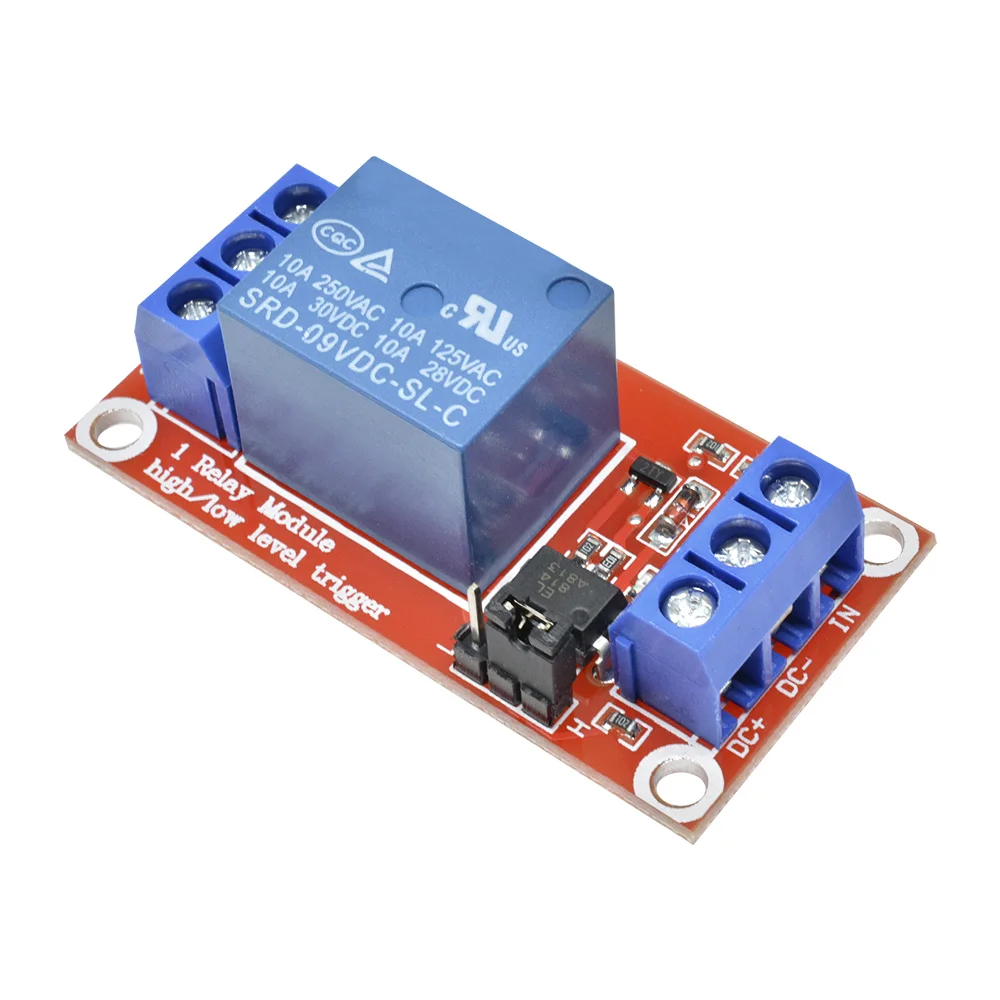 1 Channel 5V 9V 12V 24V Relay Module Board Shield With Optocoupler 12V Relay Module Support High and Low Level Trigger