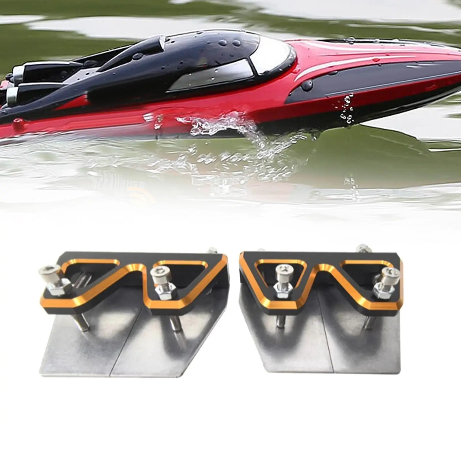 RC Boat Trim Tabs Spare Parts, Sturdy,Balance,Metal,Lightweight Model Boat Part Upgrade Trim Flaps