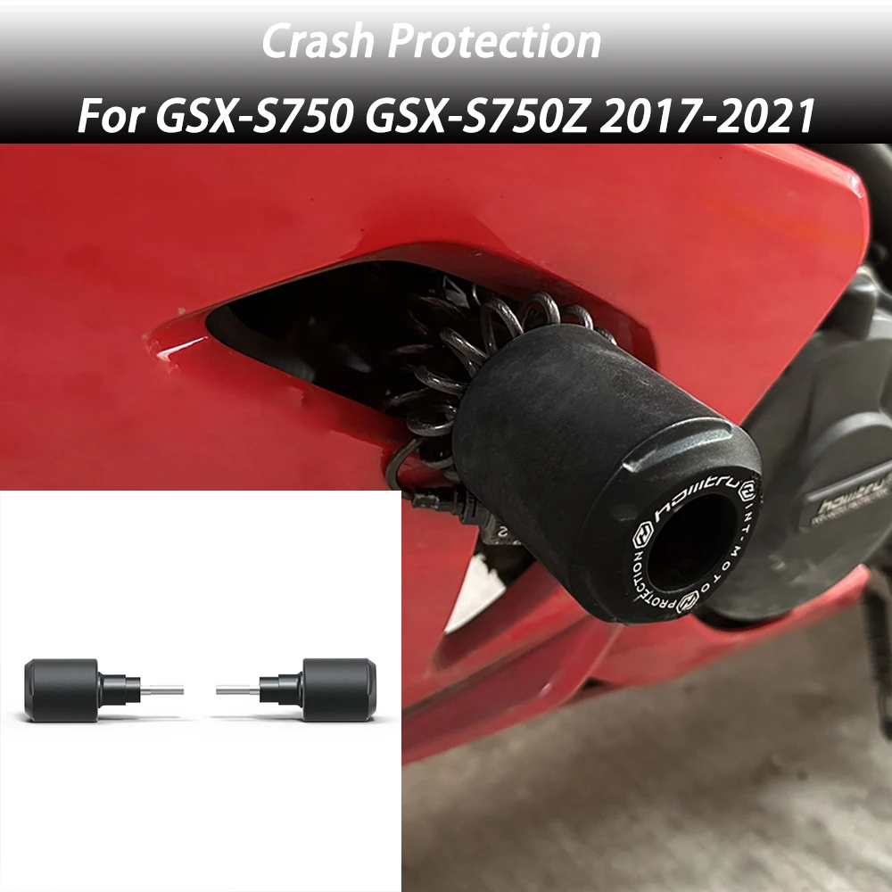 

Motorcycle Frame Slider Protector Anti Falling Rod Crash Frame Slider Protect Fit for Suzuki GSX-S750 GSX-S750Z 2017-2021