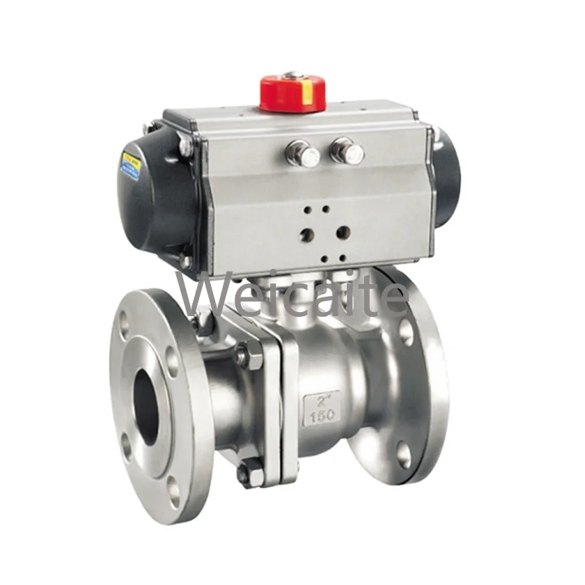 

A216 WCB Flanged DN65 Ball Valve with Pneumatic Actuator High Temperature Butterfly for Water Media