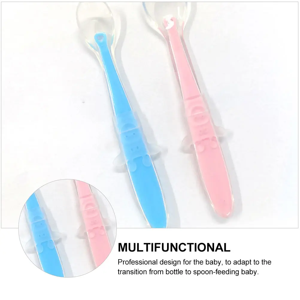 

4 шт. силиконовая ложка для ребенка, удобная ручка, ложки для новорожденных, обучение еде, кормлению малышей, ежедневное использование