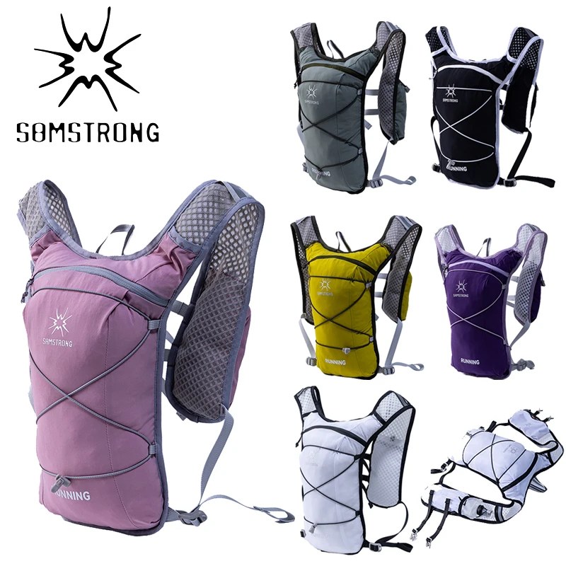 

SAMSTRONG легкий рюкзак для бега, быстросохнущий дышащий портативный карман для хранения, альпинизм, велоспорт, спортивная сумка на плечо