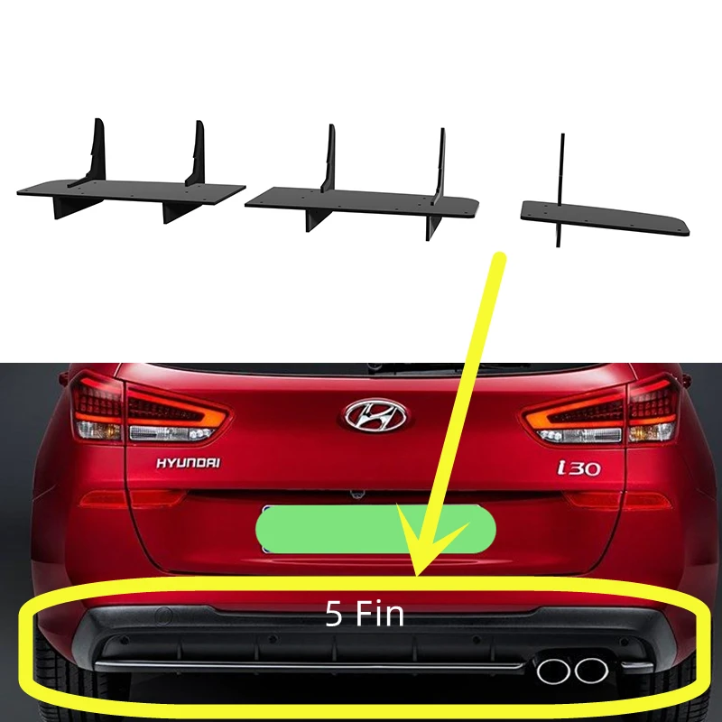 

Use For Hyundai i30 Wagon N-line 2020 Year Rear Diffuser Bumper Lips Spoiler Splitter Body Kit Accessories