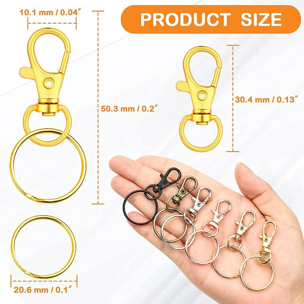 

1Set Alloy Lobster Clasps Colorful Rotating DIY Keychain Making Key Holder Clasps for Jewelry Bag Accessories DIY Keychain Clasp