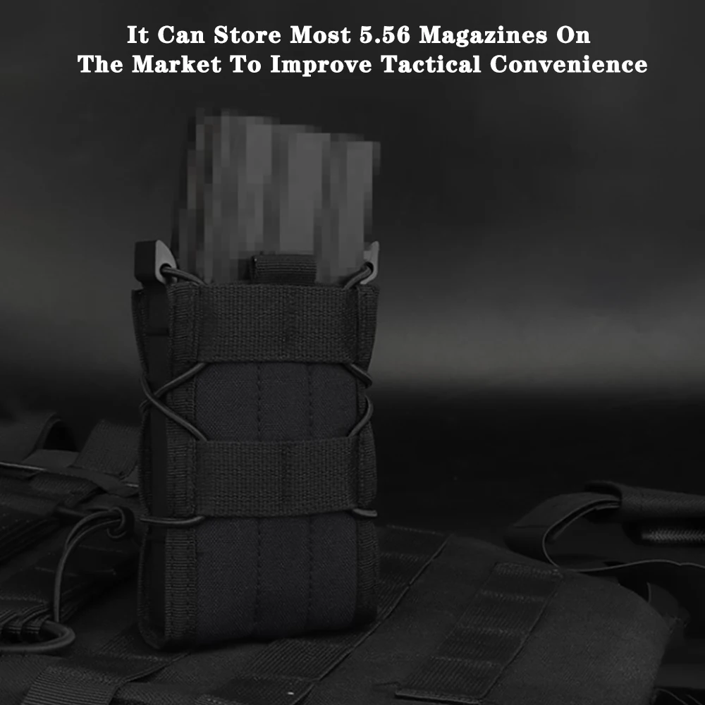 Magazine Pouch For Outdoor Hunting Shooting Belt Vest Accessories，MOLLE Drawstring Magazine Dump Bag/Recycling Bag Universal Bag
