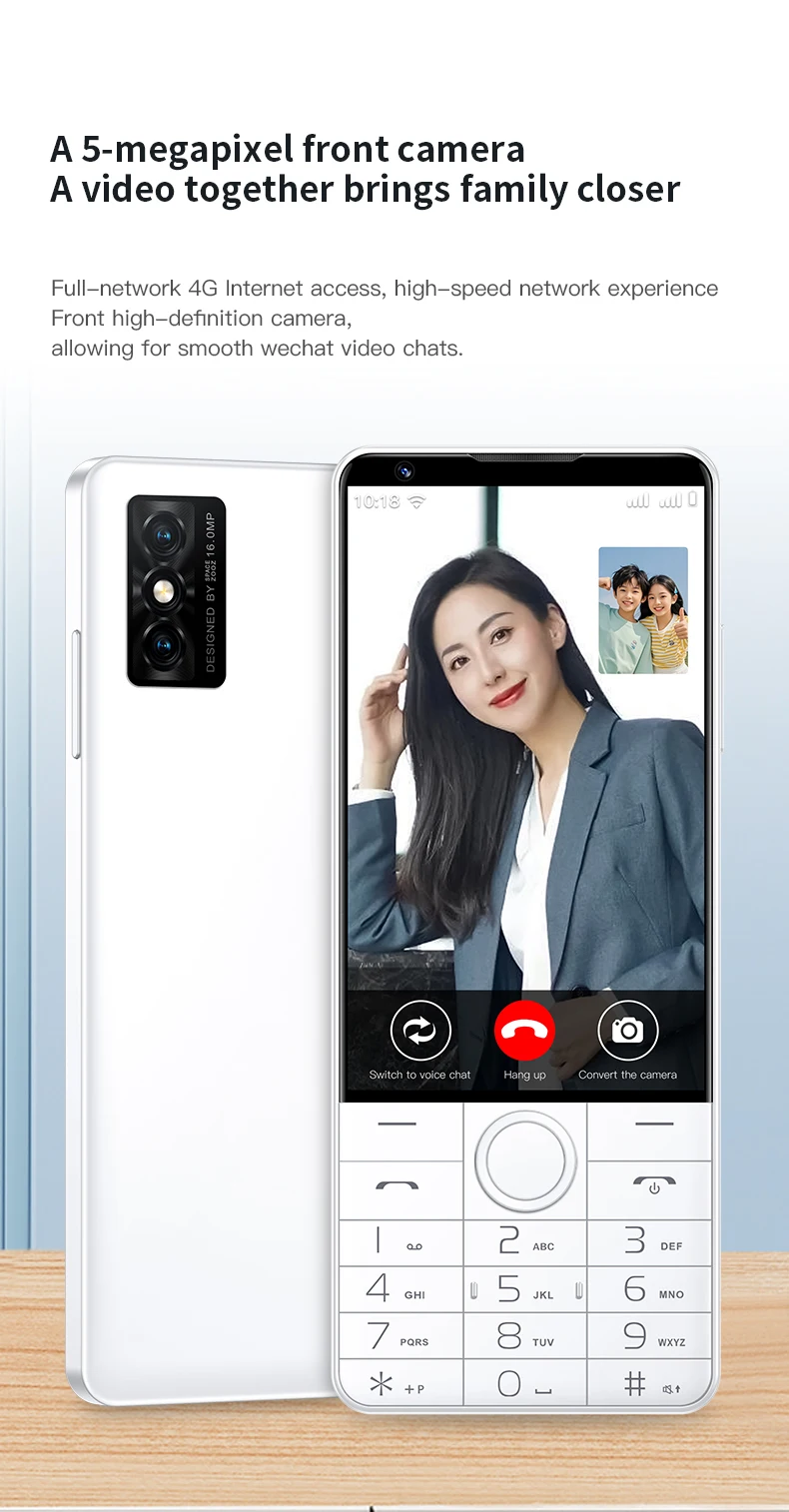 DOOV R70 4 " IPS Screen 4G Touch Keyboard Google Mobile Phone 6GB+128GB Android14 16mp 2600mAh Whatsapp Cellphone