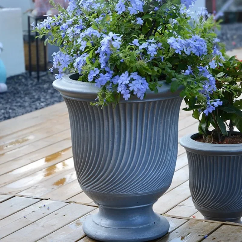 flower pot ornament pot magnesium mud high-end wedding ceremony road entrance garden villa door deco