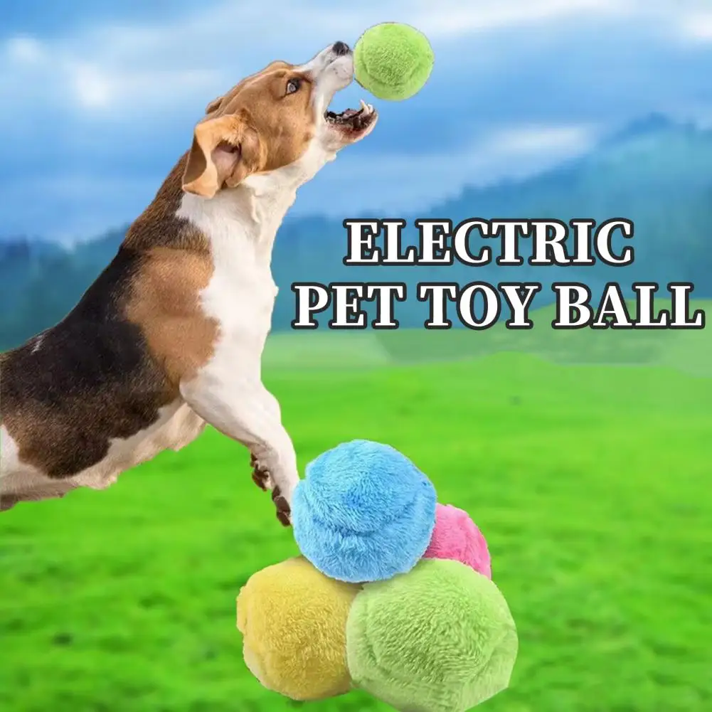 Intelligent Pet Toy Engaging Dog Toy Plush Electric Rolling Ball for Active Self Play Safe Odorless Sound-producing Fun for Dogs