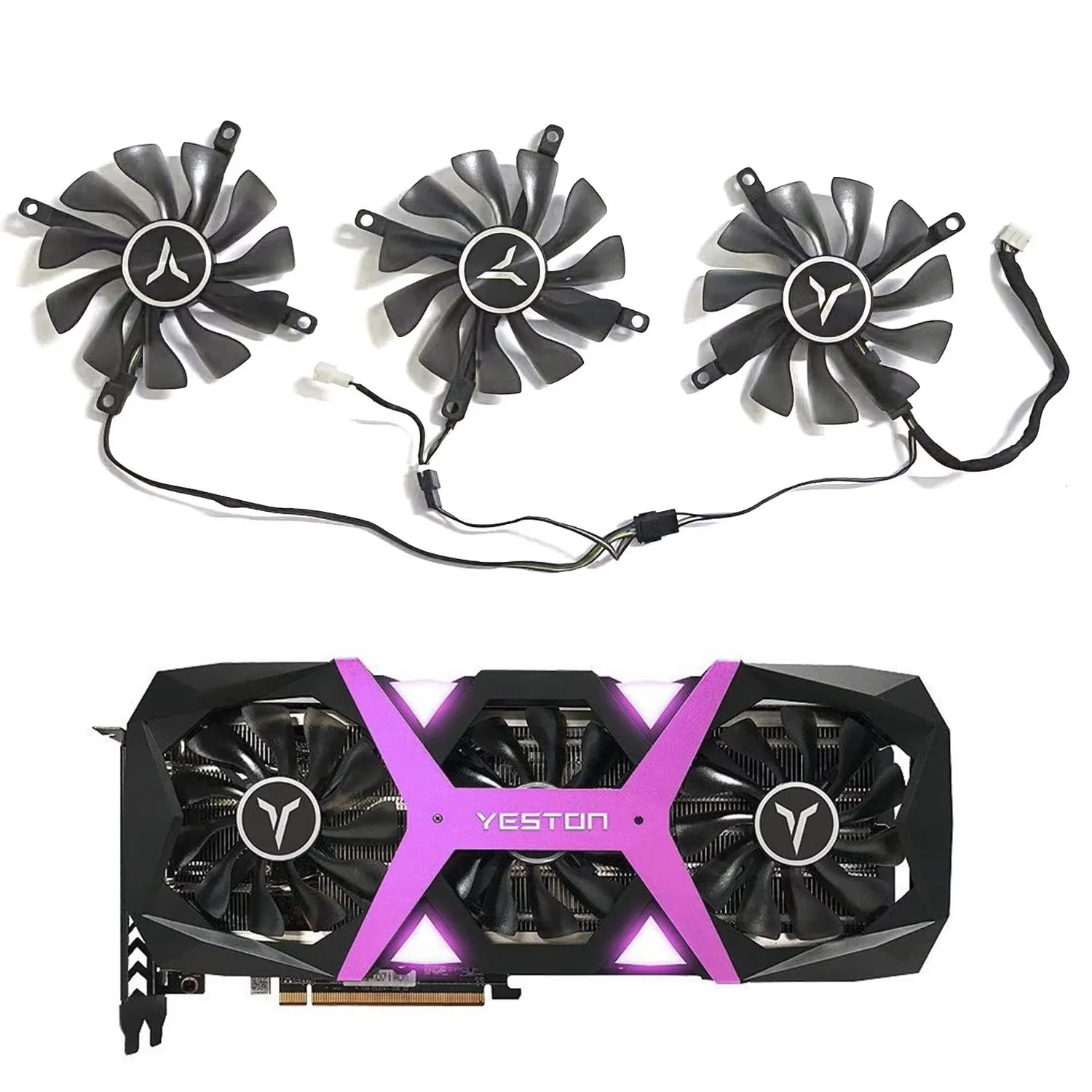 New GPU fan 4PIN 85MM RX590 580 GPU FAN For Yeston RX 590 580 8G D5 game master graphics card cooling