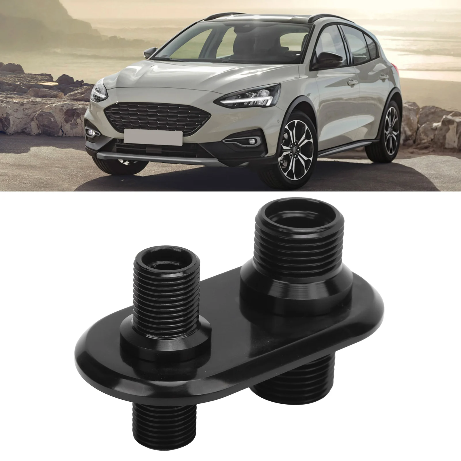 Car 2‑Port Air Conditioner Bulkhead Connector  Modification Replacement for  Heater Bulkhead Firewall Bulkhead