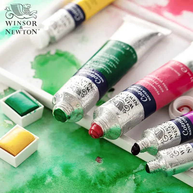 Imagem -06 - Winsor e Newton-pintura Aquarela Profissional Conjunto de Pintura Aquarela Tubo Transparente Brilhante Art Supplies 46 Cores 8ml