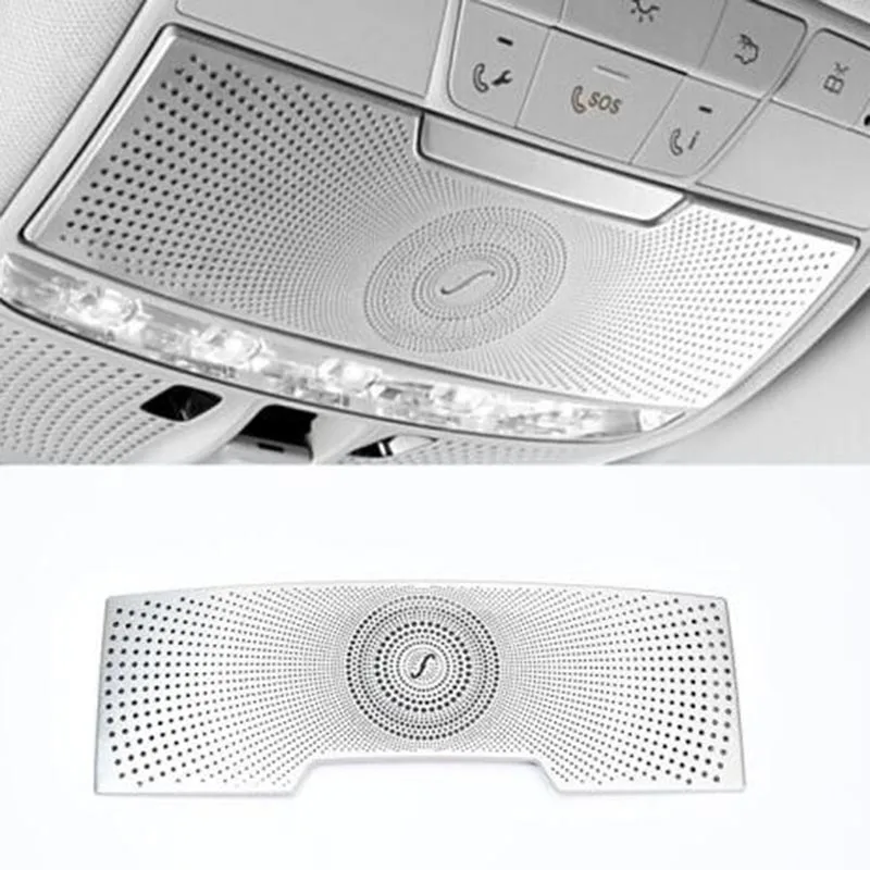 For Mercedes Benz C E GLC Class W205 W213 X253 Stainless Steel Car Accessories Roof Reading Light Cover Trim Decoration Frame