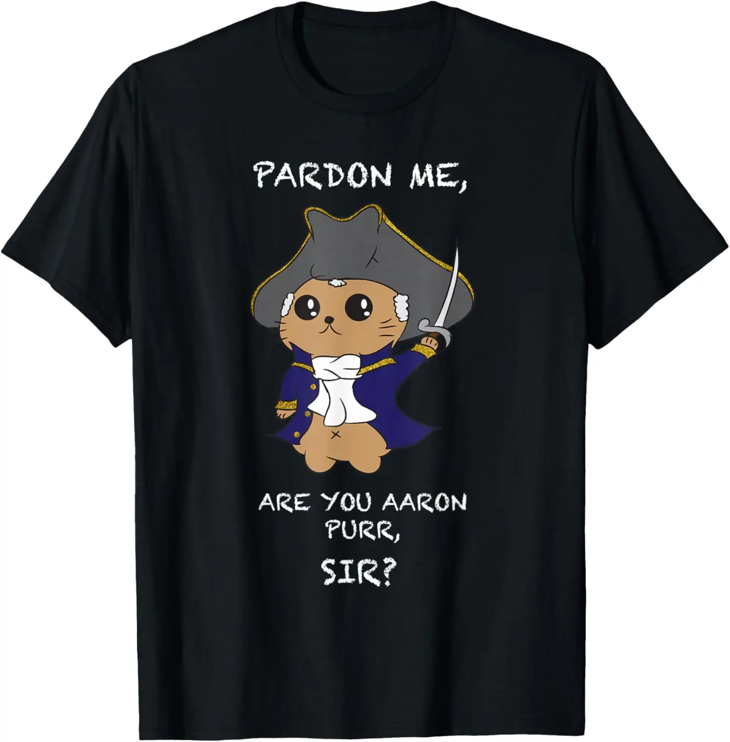 Cute Hamilton Cat T-Shirt 100% Cotton O-Neck Short Sleeve Summer Casual Mens T-shirt Streetwear