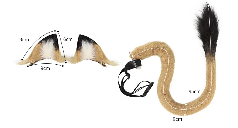 CosplayTomorrow السفينة المتقدمة الملك فينا آذان الأسد الملتوية العجائب ليونا الأسد الذيل آذان الوحش مشبك شعر تأثيري #6