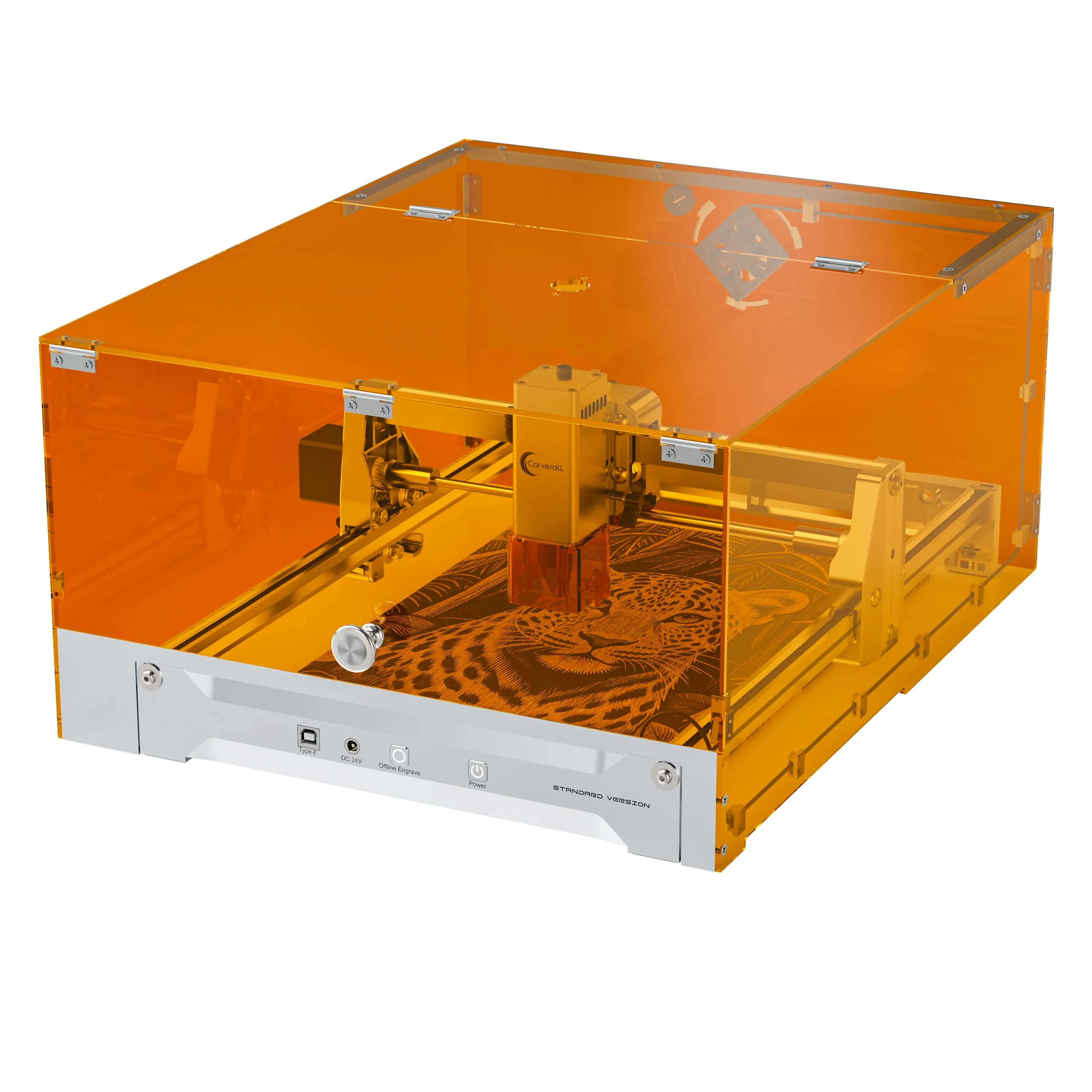 Carverall K15PRO 12W Zamknięta Grawerka Wycinarka Laserowa, Laser Diodowy Klasa 1, Precyzja 0.01mm, Obszar A4 297x210mm, 15000mm/min, Darmowe Oprogramowanie, DIY, Drewno Akryl Skóra Metal Powlekany, — 2