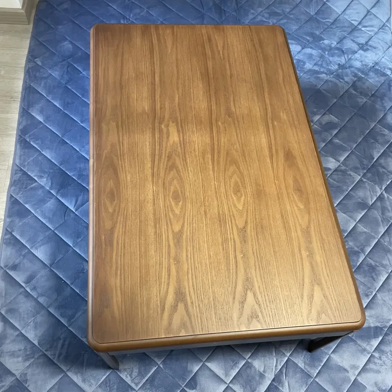 Japanischen Stil Kotatsu Fuß Wärmer Beheizten Tisch Rechteck 120cm Hause Möbel Moderne Holz Wohnzimmer Boden Kaffee Tisch Holz