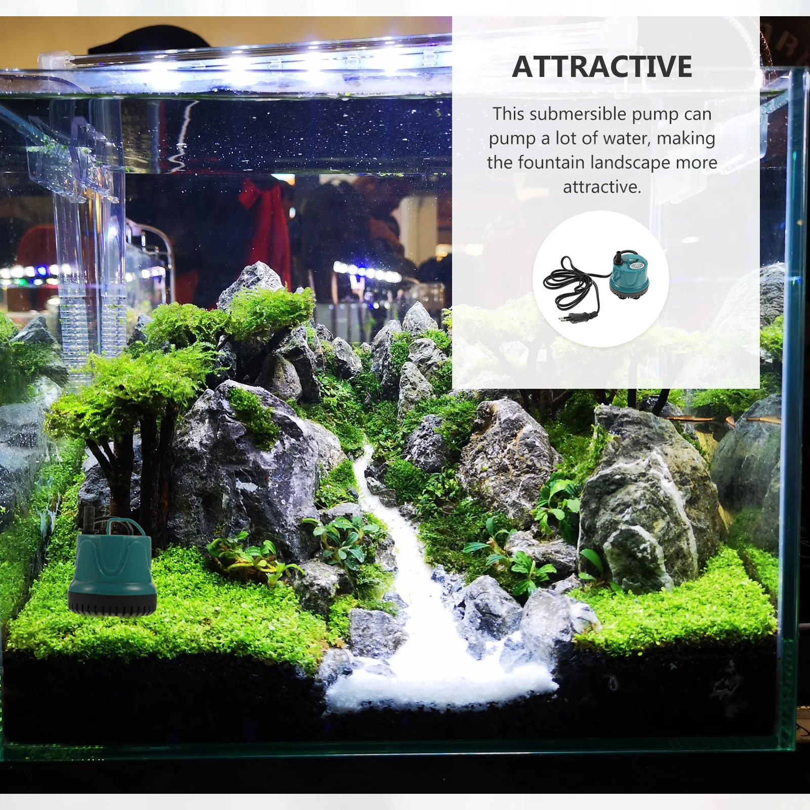 

1pc Fish Tank Pump Aquarium Water Pump Submersible Quiet Circulation Tool For Pond Fountain Terrace Cleaning Eu Plug