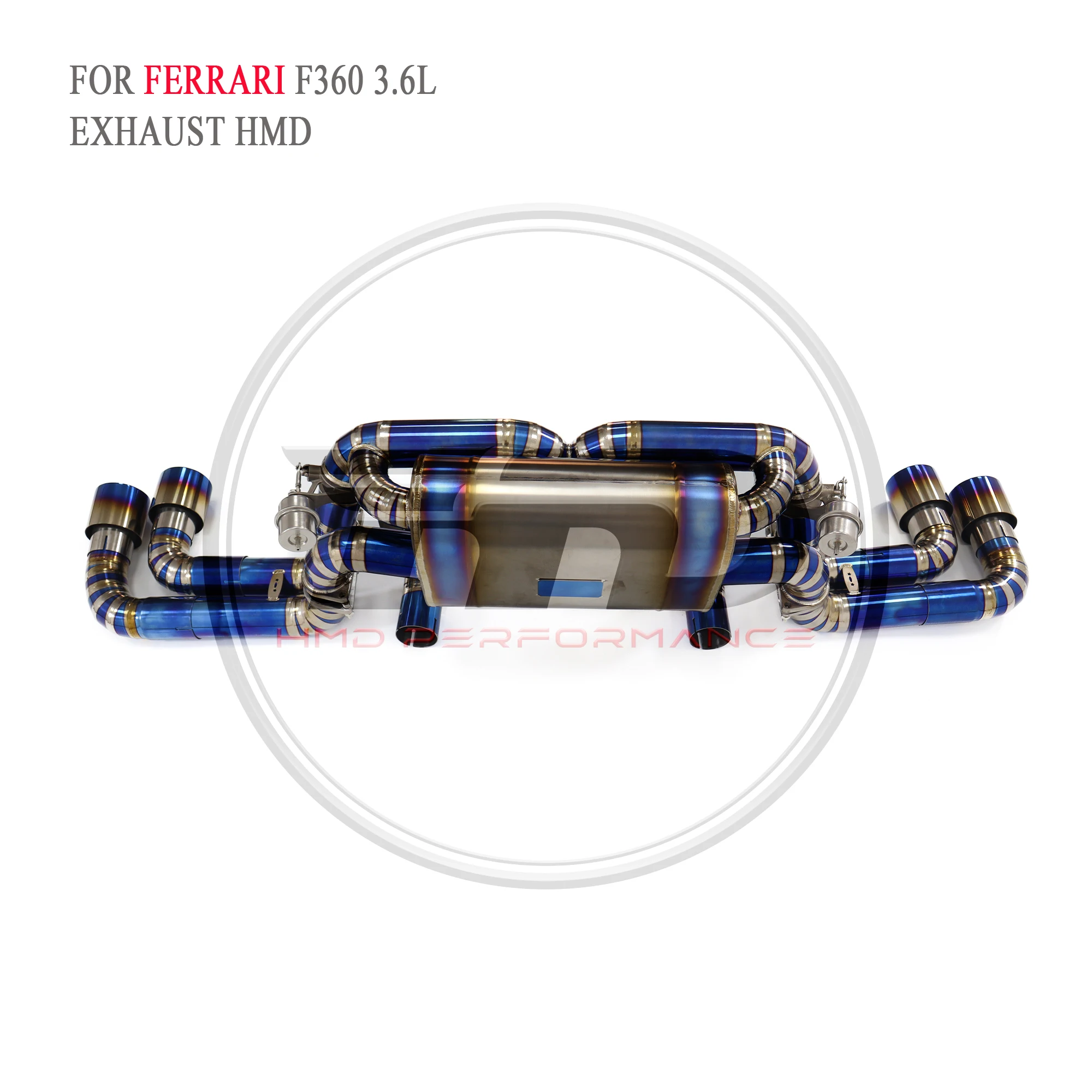 titanium exhaust system High performance Catback for Ferrari F360 3.6L lift valve silencer Carbon fiber tail nozzle 2000-2005