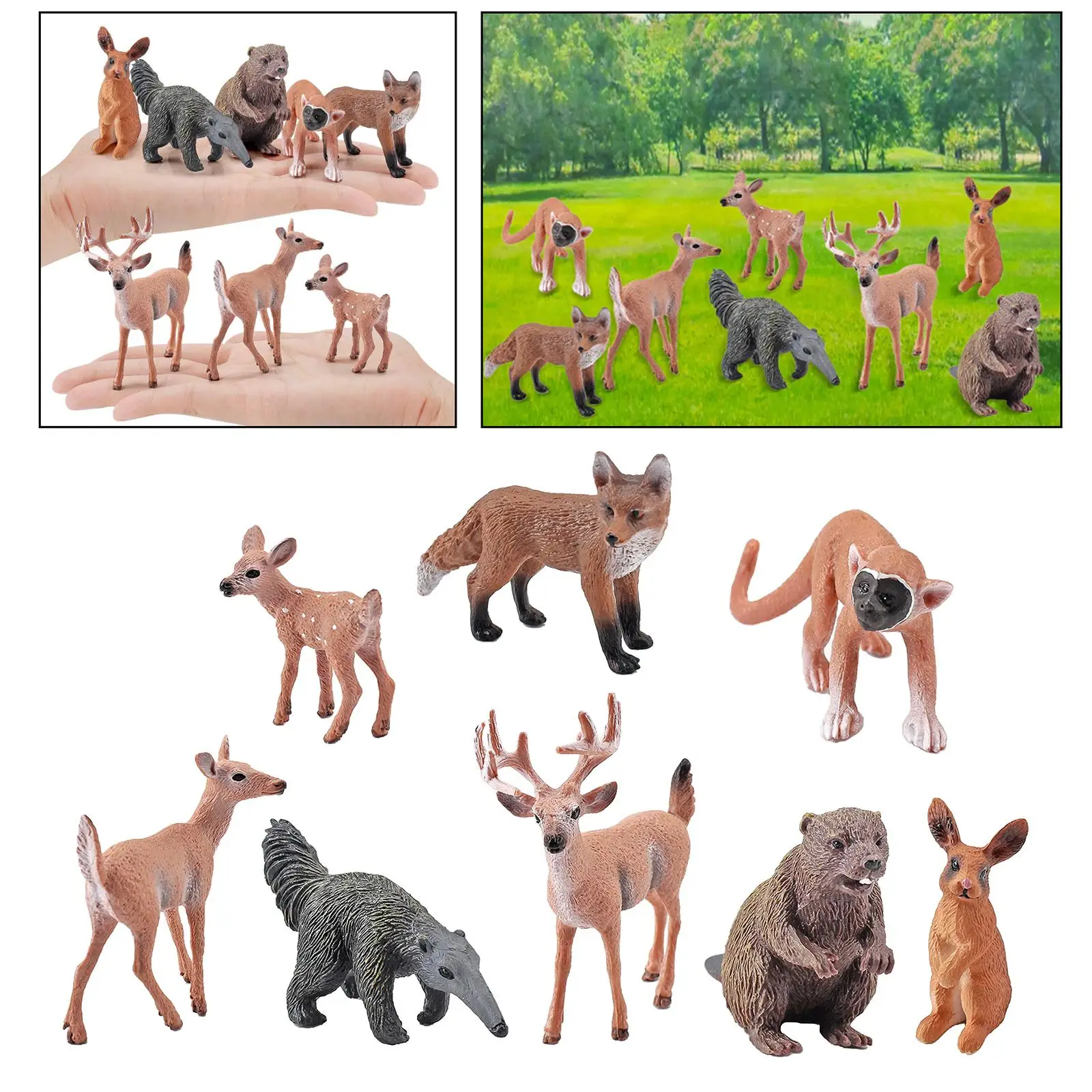 Forest Animal Model, Figures Woodland Animal Figures for Boys and Girls