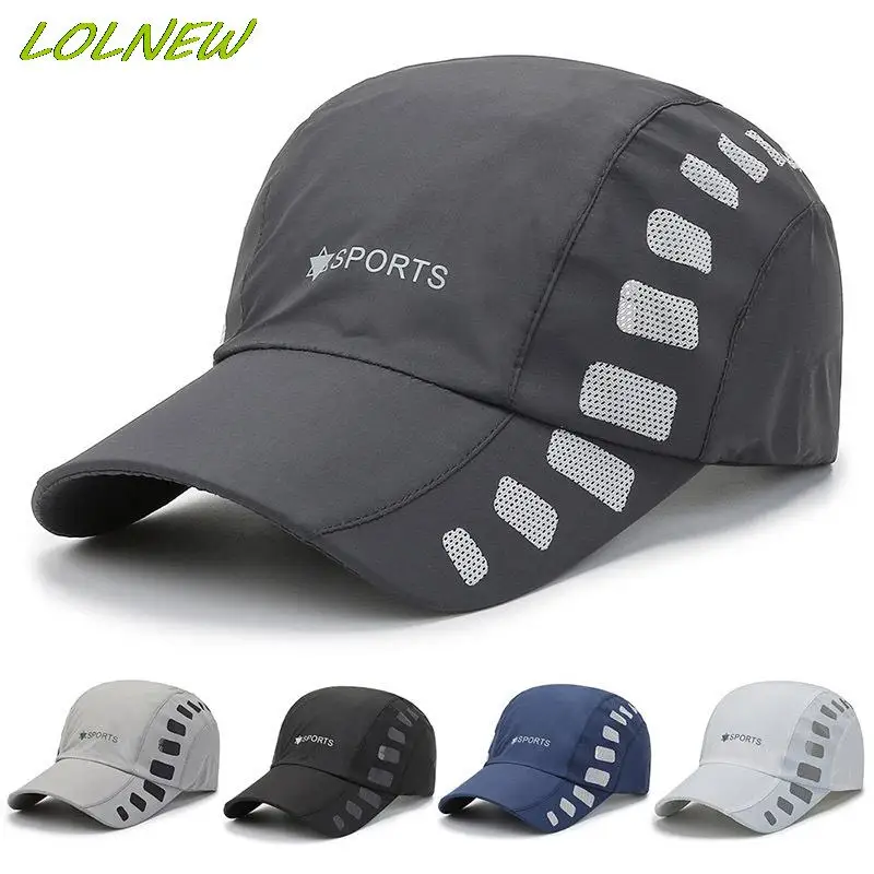 

Outdoor Men's Quick-drying Visor Caps Sport Cool Summer Running Baseball Mesh Hat Adjustable Hat Sportswear Apparel Accessories
