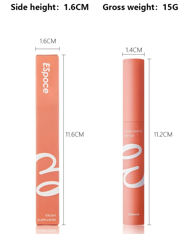 Nude Series - Matte Velvet Lipstick Waterproof Long Lasting Red Lipstick Non Stick Makeup Lipstick Cosmetic Makeup 12 Colors
