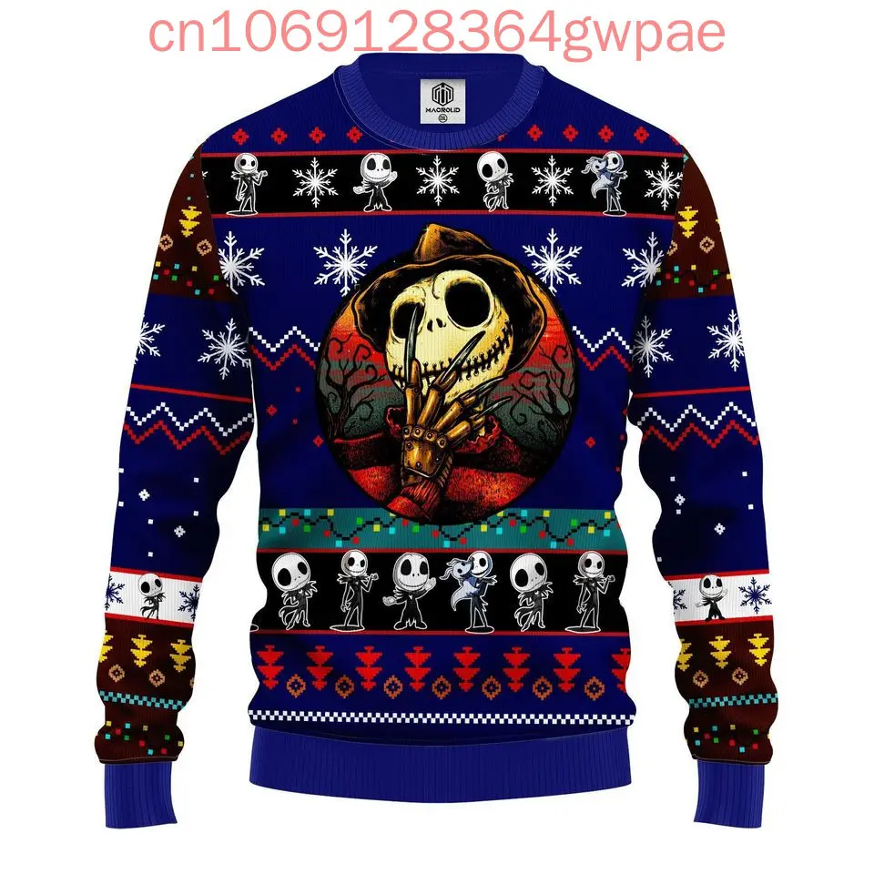 Disney Jack Skellington and Sally Ugly Sweater Men's Women's Tops The Nightmare Before Christmas Sweater