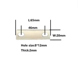 4 szt. Szyn zbiorczy M8 nikiel złącze miedziane 46mm rozstaw otworów 2mm o grubości 20mm do ogniwa litowego 130Ah LiShen LiFePO4