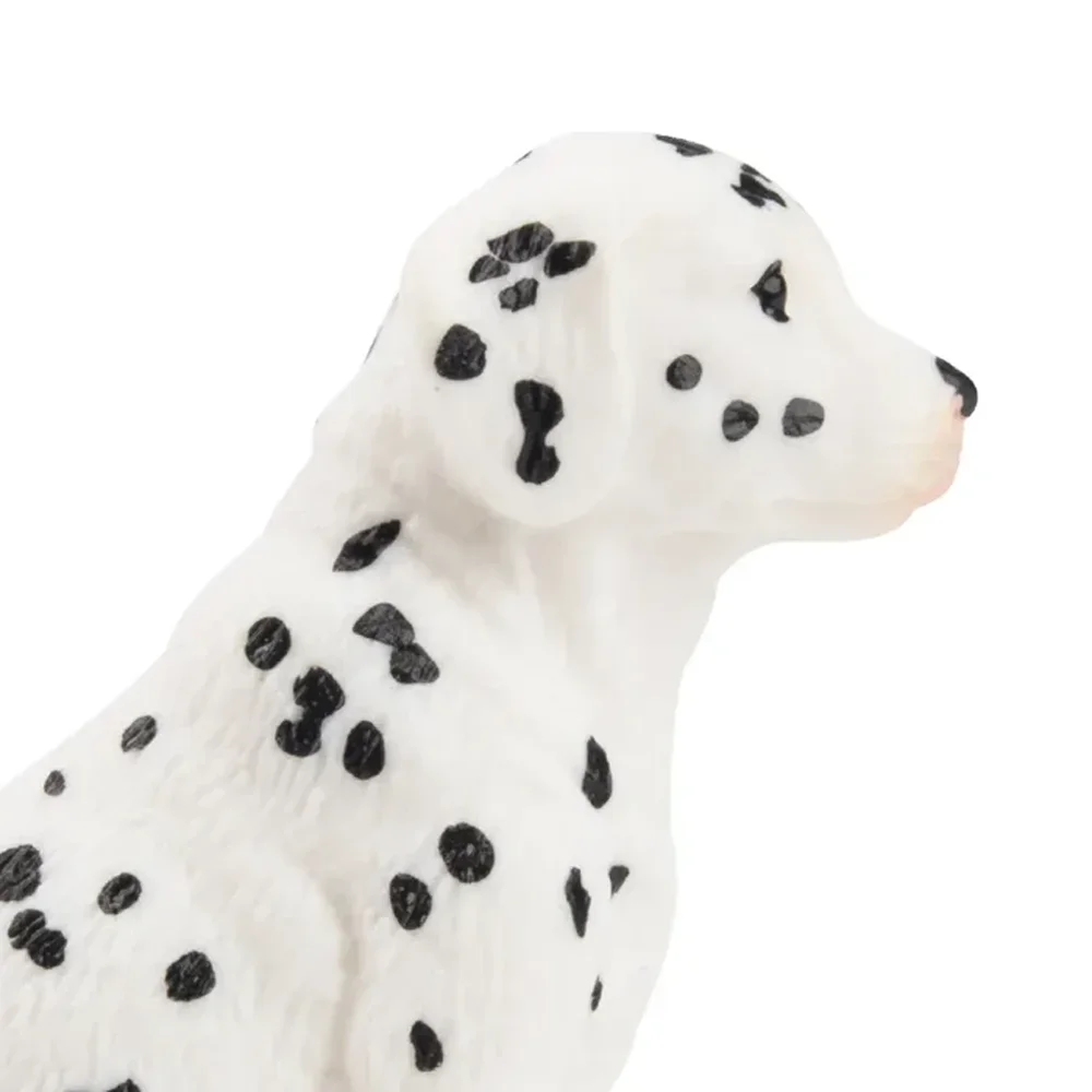 Toymany-modelo de cachorro dálmata de simulación, Mini figuras de animales para mascotas sentadas, adornos para pasteles, juguetes para niños, decoración de regalo de cumpleaños