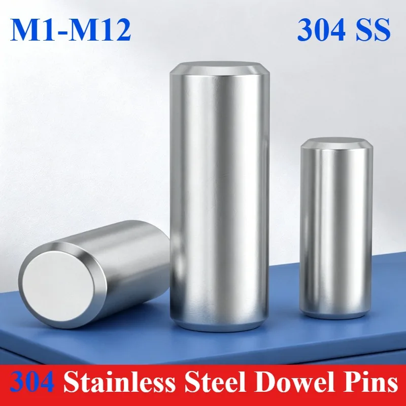 304 Stainless Steel cylinder pin Metal Dowel Pins M1 M1.5 M2 M2.5 M3 M4 M5M6M8M10M12 High Hardened Locating Dowel Parallel Pins