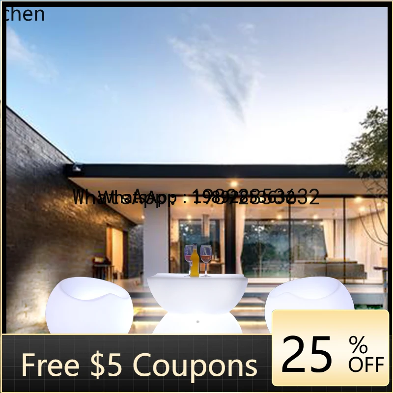 

O2-10 coffee bar loose table household bar stool table bar outdoor decoration luminous table and chairs LED luminous stool