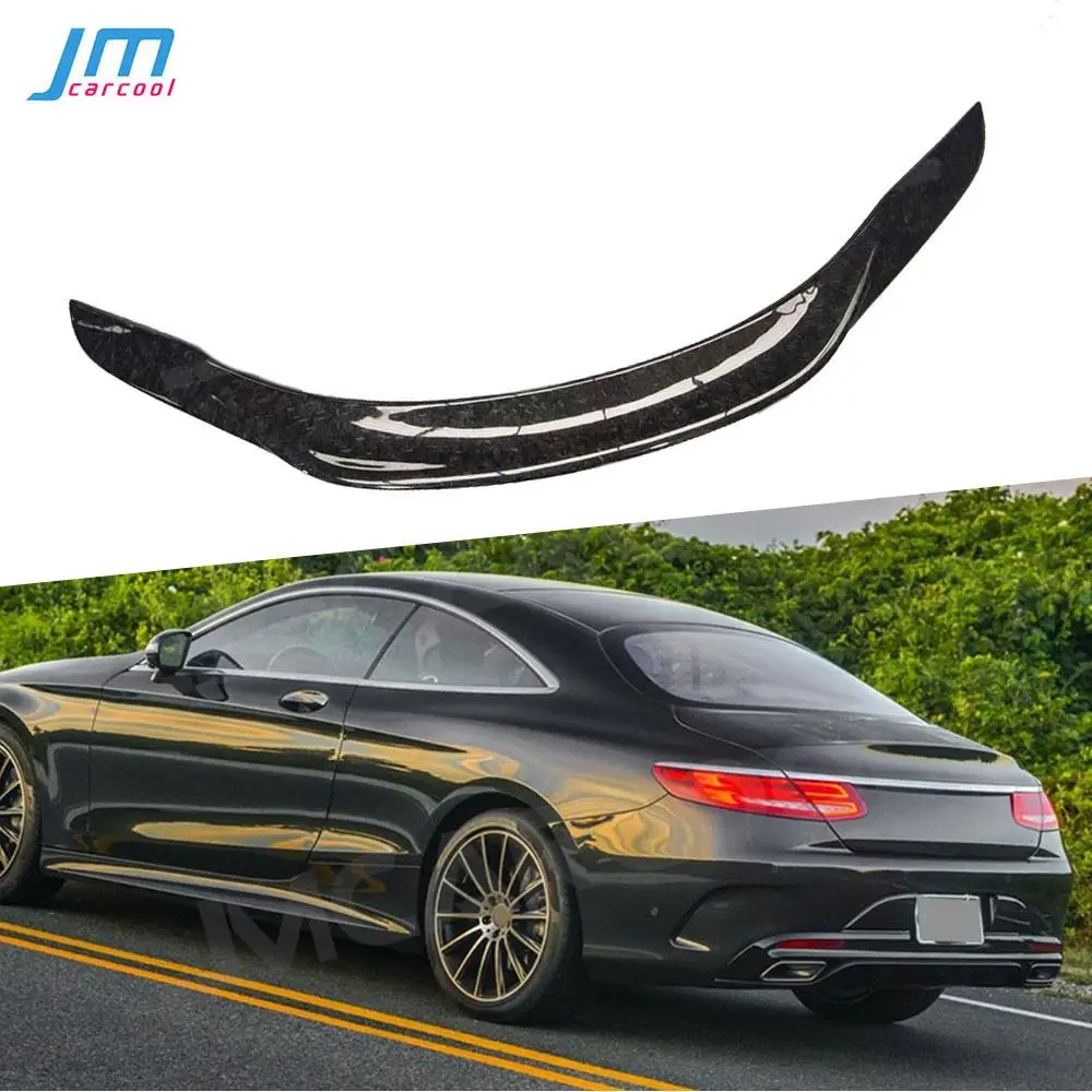 

Forged Carbon Fiber Car Rear Trunk Lip Spoiler Wing for Benz S Class W217 C217 S63 S65AMG Coupe 2015-2020 Decoration Accessories