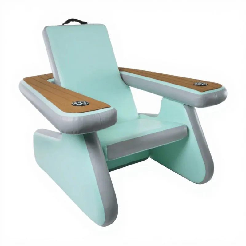 for Inflatable Floating Sofa Chair Single Outdoor Water Leisure Seat with Backrest Foldable Drip Seam Splicing Design