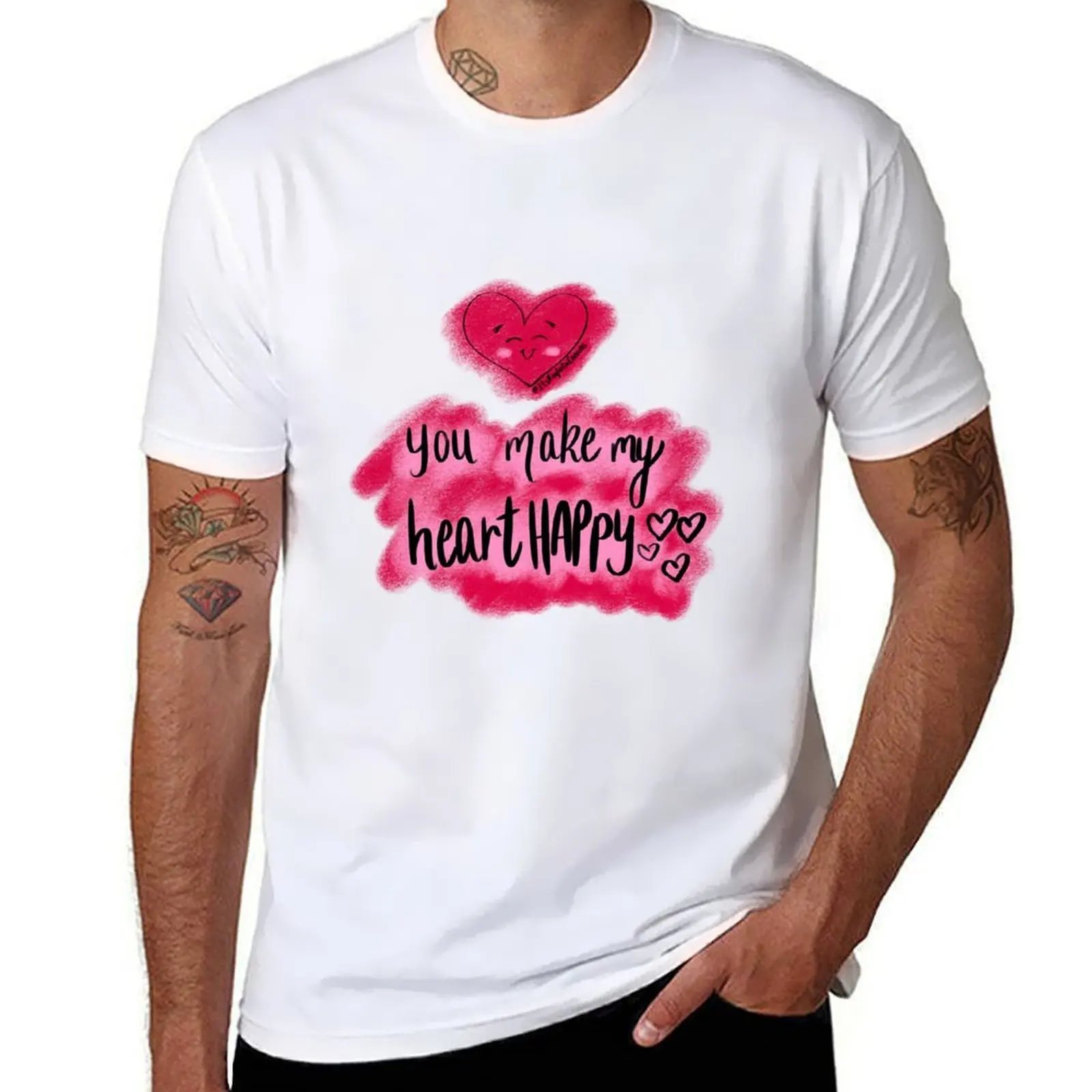 

You make My heart happy _Kayla on canvas T-Shirt t shirts with prints man t shirt cotton T-Shirt