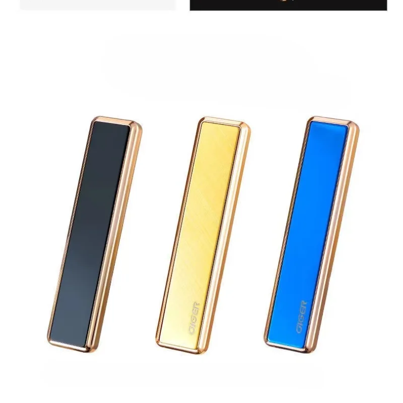 Metal Fashion Keychain USB Charging Lighter Smoking Windproof Smooth Mirror Lighter Zinc Alloy Exquisite Gift Delivery